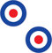 2 x 10,2 cm RAF Mod The Who Lambretta Vespa Scooter Bike Rondell Vinyl Aufkleber Aufkleber