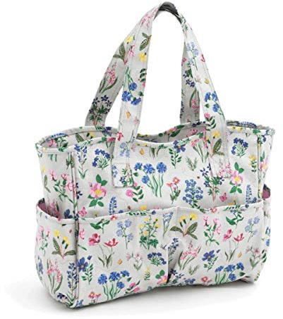Hobby Gift MRBº Exklusive Craft-Aufbewahrungstasche, Cotton, Frühlingsgarten, 13 x 34.5 x 29cm