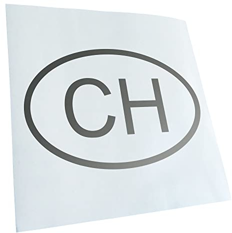 Kiwistar - Autoaufkleber - Silber - 15x10cm Schweiz CH - Heckscheibe Auto Aufkleber wetterfest für Kfz LKW Mofa Truck - Sticker außen selbstklebend Tuning Zubehör für Fenster Fahrzeug Scheibe