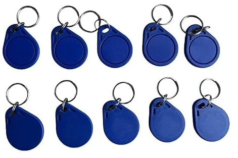 125 kHz RFID-beschriftbare, wiederbeschreibbare T5577 Schlüsselanhänger für RFID-Schreiber, 10 Stück (Bluemould3)
