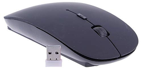 - Ratón Mouse Inalámbrico sin Cables Extraplano Diseño Mac con Acabado Negro Mate
