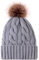 WKTRSM Mütze Damen,Warme Wintermütze Damen schirmmütze Damen Winter Slouch Strick Beanie Damen Weichem Bequemem Fleece Innenfutter Multi Farbenauswahl(Grau)
