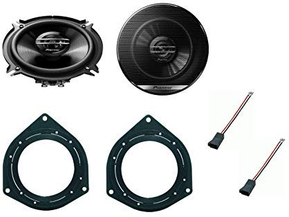 Kit 2 Casse Pioneer TS-G1320F Coassiale a 2 vie da 13cm 250 W FIAT Punto Evo Punto 199 dal 2005 Grande Punto con Supporti Altoparlanti Predisposizione Posteriore Alta qualità