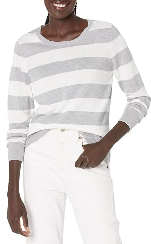 Amazon Essentials Women's Long-Sleeve Lightweight Crewneck Jumper (Available in Plus Size)