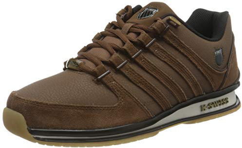 K-Swiss – Rinzler – Herrenschuhe – Originaler Tennis-Stil Rundum-Komfort – Eva-Zwischensohle, Leder-Obermaterial, Schnürverschluss – Farbe – GRÖSSE
