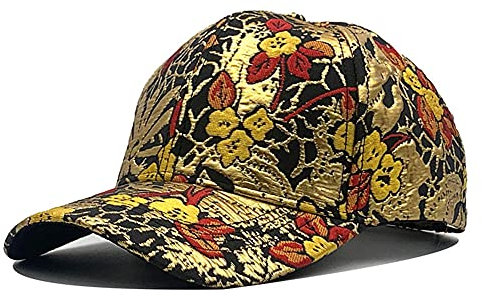 PPSTYLE Baseball Cap Herren Damen Verstellbar Casual Cool Baseballmütze Hip Hop Hüte Outdoor Sporty Basecap Unisex Trucker Baseballkappe Hat Frauen Pailletten glänzende Casual Cap Gold