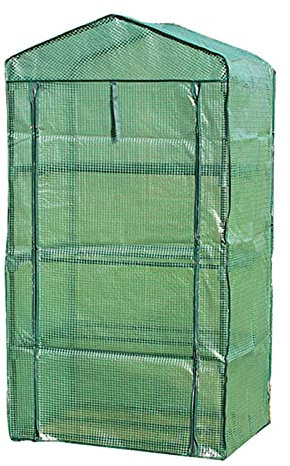 ZXFF Garden Serra, Vegetale Capannone con Porta Rotolante, Tenda a Tre Strati Tenda, Copertura Pianta da Interno, Usata per Fiori, Piante (Color : Green, Size : 69×49×158cm)