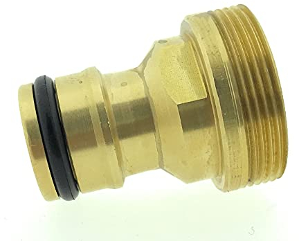 Ventilkappenkönig Doppel Adapter für Indoor-Wasserhähne zum Anschluss Einer Schnellkupplung an einen Wasserhahn mit M22 x 1 Außen- und M24 x 1 Innengewinde