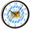 CreaDesign, Wanduhr für Kinderzimmer Bayern, Kinderuhr schwarz mit Quarz Uhrwerk, personalisiert mit Name, Durchmesser 19,5 cm