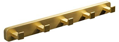 DIANDIAN Wandhalterung, Messing, 5 Haken, Wandhaken, Eingangsbereich, Badezimmer- und Küchenaufbewahrung, Heimdekoration, Hutablage für Organisation