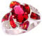 SALAN Erstellt Roter Feueropal Turmalin Zirkonia Versilberter Ring Für Damen Schmuck Ring