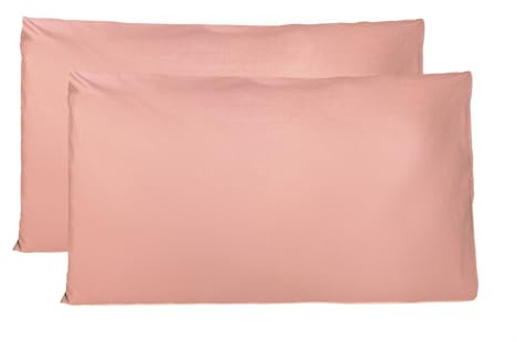 Kissenbezug 40x80 cm 2er Set - 100% Baumwolle, Superweicher Premium Jersey Kopfkissenbezug, Schlicht und edel im Design, Made in Italy - Pulver