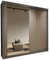 SLIDING WARDROBE 4U Burg Modern Free Standing Stylish Sliding Mirror Door Wardrobe and 3 Sizes (Grey, 203cm)