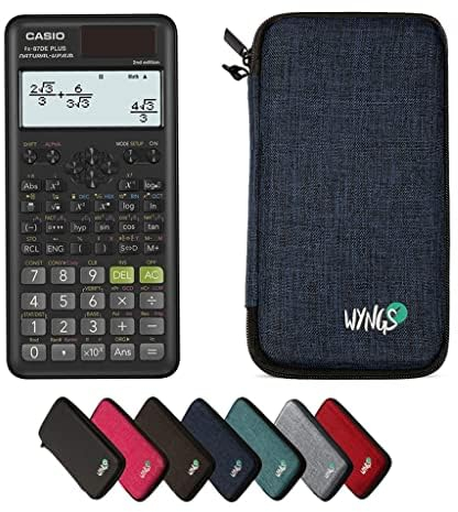 Casio fx-87DE Plus 2nd Edition inklusive Schutztasche von WYNGS in Blau - Basic Set