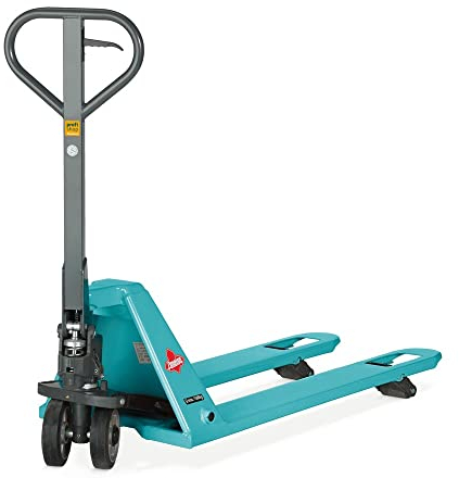 Ameise Niederflur-Hubwagen PTM | 1.500 kg Tragkraft | 1.150 mm Gabellänge | Lenkrad aus laufruhigem Vollgummi | Tandem-Gabelrollen aus robustem Polyurethan | Palettenwagen