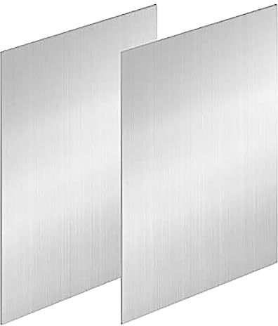 COYOUCO 2Pcs 304 Hoja De Acero Inoxidable, Hoja De Metal De Acero Inoxidable, para Artesanía, Estufa De Cocina,100x100x3mm
