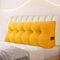 WUIOYNF Rückenkissen, Keilkissen kopfteil Gepolstert Lesekissenfür Bett und Sofa geeignet, Kissen Großes Wandkissen mit abnehmbarem und waschbarem Bezug, mit Seitentaschen (Hellgelb 150 * 20 * 50cm)