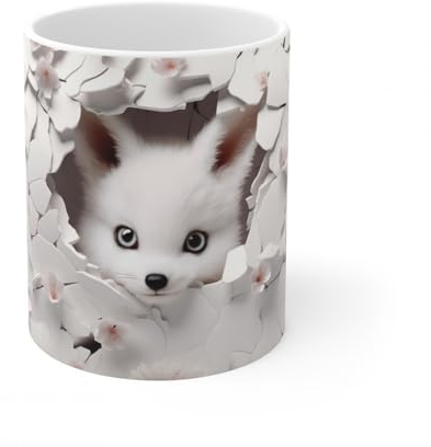 Jm-Déco Mug Animaux 3D- Idée cadeau - Mug et tasse original pour Enfant ou Adulte - Marrant Fun (Renard)