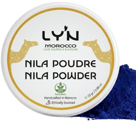 Poudre de Nila du Sahara Marocain — Éclaircissante Tâches Sombres Visage Corps Cheveux, Rituel Hammam Authentique, Exfoliante Coudes Genoux Aisselles, 100% Naturelle Tous Types de Peau