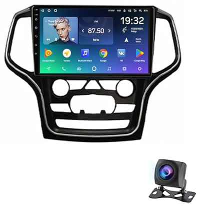 Android 12 Multimedia Player 2 Din 10 Zoll Touchscreen Autoradio Für Jeep Grand Cherokee WK2 2014 - 2022 Mit Navi/BT WiFi/GPS Rückfahrkamera Wireless Carplay Und Android Auto Unterstützt ( Color : A ,