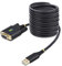 StarTech.com 3m USB Null Modem Kabel, COM Retention, FTDI, USB-A zu RS232 Nullmodemkabel, Wechselbare DB9 Schrauben/Muttern