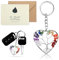BIVOFU Portachiavi Albero della Vita con Cuore e Cristalli dei 7 Chakra, Portafortuna in Cristallo Curativo, Ideale per Amanti della Spiritualità e Accessorio alla Moda, con Guida Inclusa