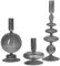 BestAlice 3 Stück Glas-Kerzenhalter, Spitz Zulaufende Glas-Kerzenhalter, Kerzenhalter, Gewellter Glas-Kerzenhalter, Eleganter Glas-Kerzenständer, Nordische Glasvasen für Zuhause,(Grau)