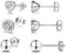 Ecripe 3 Paar 925 Sterling Silber Ohrstecker, Hypoallergene Cubic Zirkonia Ohrstecker Silber für Frauen, Funkelnde Ohrläppchen Knorpel Ohrstecker, Ohrringe für den Schlaf Ohrringe Damen (Herz)