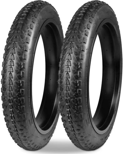 GRELiving 2er-Pack E-Bike Reifen 24x3.0 Zoll Fahrradreifen Mantel Heavy Duty Fat Tire