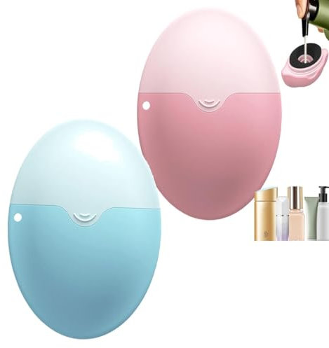 Sonnencreme Applikator Nachfüllbarer Roll-on Lotion-Applikator | Sonnenschutzpinsel Sonnenschutz&Lotion Roller Applikator Schwamm Sonnencreme Spender für Kinder Erwachsene (Blau+Pink)