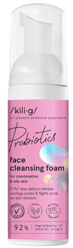 KILIG PROBIOTICS Gesichtsreinigungsschaum für Mischhaut und fettige Haut | Pflegendes Antioxidans entfernt Bilden, bekämpft Akne und hat hautberuhigende Eigenschaften | Gesicht reinigung | 150ml