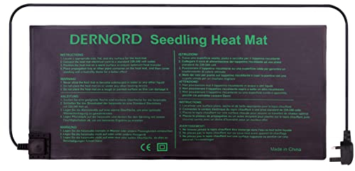 DERNORD Greenhouse Plant Heat Pad - 18W Seedling Heat Mat Garden Mat Heated Propagator for Seeds Plant Chilli Grass Winter Indoor Greenhouse Germination Heating Pad