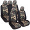 Susy Shop Housses de siège de voiture universelles, avant et arrière, compatibilité universelle montage simple (A23-set complet, camouflage classique)