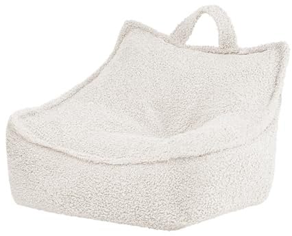 MISIOO Sitzsack Kinder - Kindersessel Ab 1 Jahr, Bequemer Kinder Sessel, Stabil und Weich, Boucle Material, 77x67x50cm, Sessel Kinder mit Tragegriff, Waschbares Cover bis 30°C Handwäsche