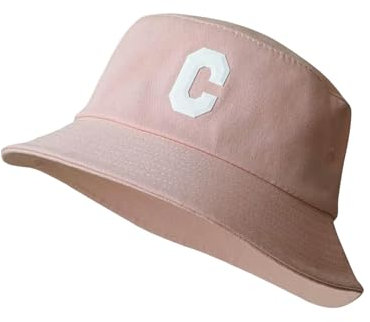VTWLRFQO Cappello da Pescatore Nuovo Bucket Cappelli Lettera Ricamato Cappello Esterno Protezione Solare Donne Uomini Bucket Hat-Rosa