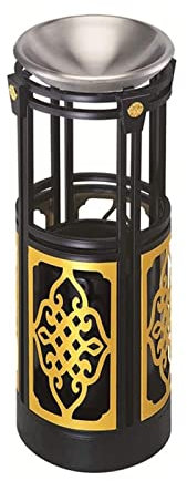 ZONABSQQ Vielseitig Großer Metallabfallbehälter, vertikaler, verdickter Titan-Mülleimer für den Innen- und Außenbereich, Back- und Hotelzubehör aus Edelstahl mit Becken Funktionell