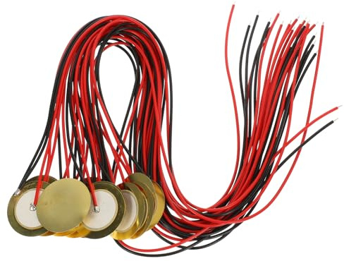 15 Stück Piezo Tonabnehmerscheiben aus Messing, Gold