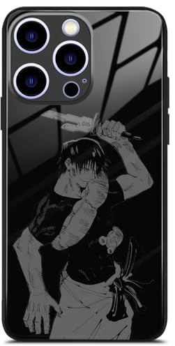 Sorcerer Killer Anime Glass Case for iPhone 15 Pro Max, Glossy Manga Cover