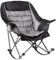 Foristrail Oversized Rocking Camping Chair for Adults - 400lbs Capacity Padded Camp Chair with Cup Holder, Portable Foldable Outdoor Rocker Chair for Camping, Backyard, Patio (Black & Gray)