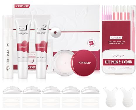 ICONSIGN Lash Lift Kit Professional Eyelash Perming Kit & Lash Perm Kit with Camellia Extract 90-Day Curl Sulphur-Free Formula Includes Lash Lift Glue for Sensitive Eyes At-Home Use