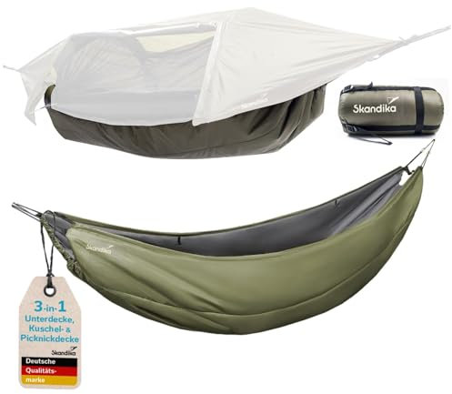 Skandika Unterdecke für Hängemattenzelt Rian | Underquilt für Campinghängematten, 220g/m Mikrofaserfüllung, 237×110 cm, 1,3 kg, Maschinenwaschbar | Quilt, Hängematte, Zelt, Baumzelt, Camping, Outdoor