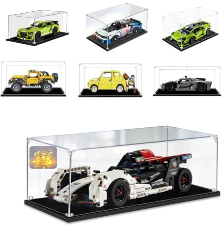 AAABOX Vitrine Auto 1/18,3mm Dick Acryl Schaukasten 35x15x15 für Jeep Wrangler 42122 FIAT 500 10271 und 42138 42161 42153 42151 42173 42169 42165 42184 42196 40499