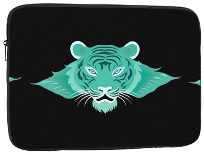YYHWHJDE Laptophülle mit Vintage-Muster, Jade-Tigerdrucke, stoßfest, tragbar, 25,4 cm (10 Zoll), für Damen und Herren, Geschäftsreisen und den täglichen Gebrauch im Büro