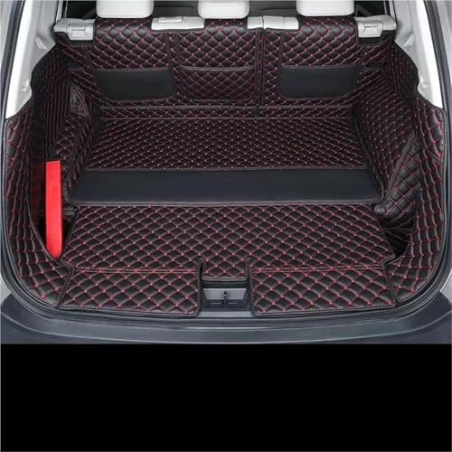 Coche Estera Maletero Alfombrilla Impermeable Maletero Coche para Nissan para X-Trail para Rogue T33 2021-2025 Bandeja Alfombrilla Equipaje(Negro Rojo)