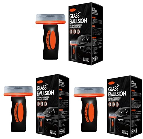 1/2/3pcs Car Window Cleaner, Windscreen Cleaner, Car Glass Oil Film Remover, Oil Film Cleaning Brush, Windscreen Oils Films Remover, Automotive Windshield Oils Films Cleaning Tool (300, grams)