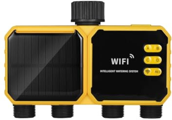 Aboiled 4 Outlets WiFi Solar Irrigation Timing Controller Solar Timing Controller Automatic Irrigation System