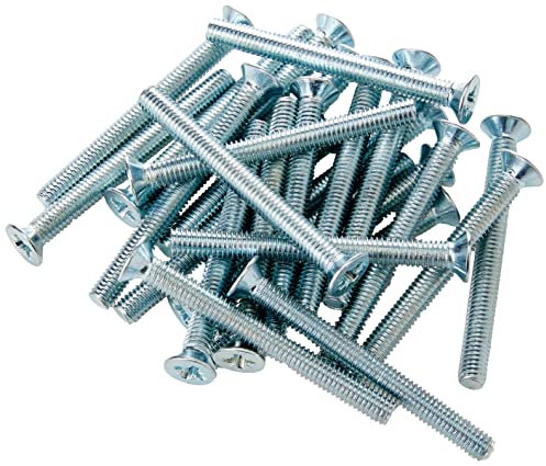 AHCCountersunk Machine Screws/Bolts Zinc Plated Pozi Csk Head M6 6mm x 60mm (Pack of 25)