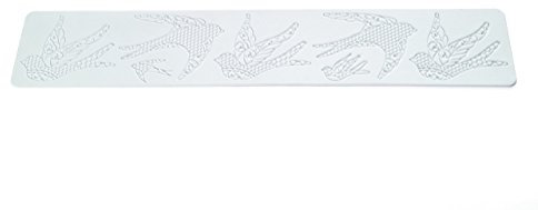 silikomart | Dekorative Silikon-Kuchenmatte BIRDS, Antihaft, 1er Pack Kuchenmatte, Kuchendesign, 80 x 400 mm, h 1,8 mm, Made in Italy