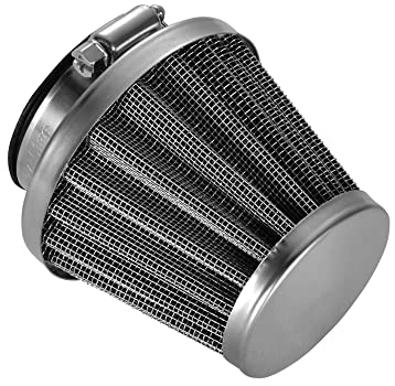 GOOFIT Filtro de Aire Moto 44 mm Universal Aluminio reemplazo para 200cc 250cc CN250 CH125 CH150 Scooter Pocket Bike ATV Motocicleta Quad Cafe Racer Negro