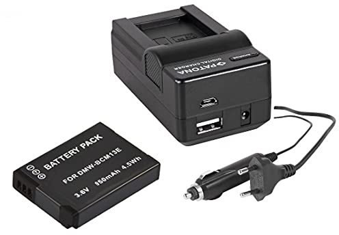 3in1-SET für die Panasonic Lumix DMC TZ71 kompatibel mit Panasonic Akku BCM13 und BCM13e - Ersatzakku und 4in1 Ladegerät (für USB, microUSB, 220V und Auto)